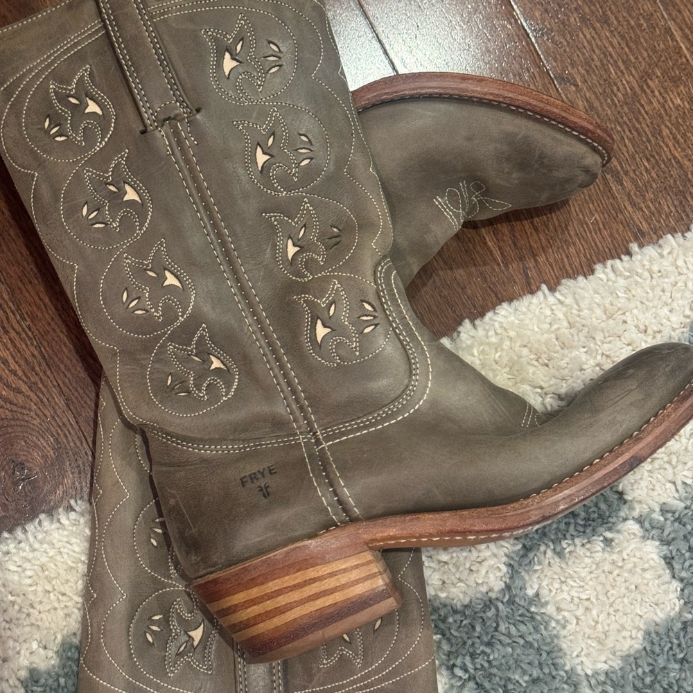 Frye Green Campus Leather Boots